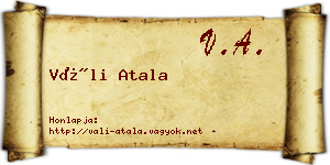 Váli Atala névjegykártya